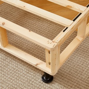 Base de Cama Tapizada de Diseño Moderno con Plataforma de Madera Maciza, Base Diván, Base de Cama con Somier Suave, 153x203cm, Envío Rápido - Product Image 5