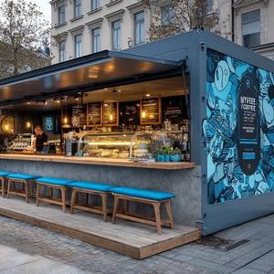 Cafetería Modular Portátil en Contenedor Prefabricado Premium <span class=keywords><strong>para</strong></span> Operación de Comida y Bebida al Aire Libre con Diseño Contemporáneo - Product Image 5