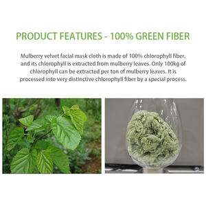 Tissu de base biodégradable en velours de mûrier, fibres végétales de chlorophylle verte Y262, lyophilisé, pour masque facial en feuille - Product Image 5
