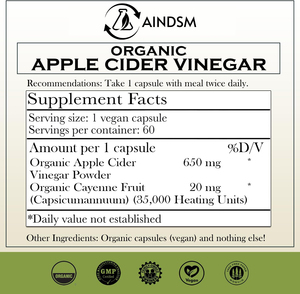 Private Label ACV Capsules for Weight Management Herbal Appetite Suppressant with Apple Cider <b>Vinegar</b> Vitamin Enzyme for Adults - Product Image 2