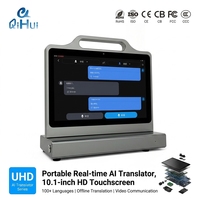 Traductor Directo de 10.1 Pulgadas con Pantalla IPS, Interpretación de Voz Instantánea para Viajes de Negocios, Comunicación en Aeropuertos y Hoteles
