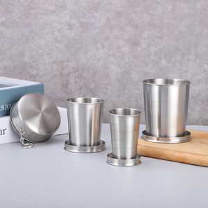 Gobelets pliables télescopiques en acier inoxydable personnalisés pour le camping, vente en gros - Product Image 6