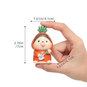 ROOGO โมเดลเรซิ่นรูปเม่นในชุดแครอท สไตล์แฟชั่นเรี<span class=keywords><strong>ย</strong></span>บง่า<span class=keywords><strong>ย</strong></span> ของตกแต่งสวนแนวการ์ตูน ของประดับตกแต่งโต๊ะทำงาน สำหรับบ้าน สำนักงาน ของขวัญ - Product Image 2