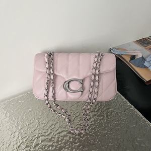 Sac bandoulière rétro en PU véritable pour femme, petit format, avec deux chaînes et fermeture éclair, nouveau modèle <span class=keywords><strong>printemps</strong></span> 2026, populaire auprès des influenceurs - Product Image 4