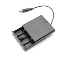 Support de batterie ABS 6V avec interrupteur et couvercle 4 accessoires de connecteur de batterie AA