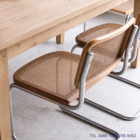 Vente en gros de chaise de restaurant Offre Spéciale du milieu du siècle chaise de café en osier naturel sans bras chaise de salle à manger en canne noire Canada
