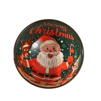 Ensemble de bols en céramique peints à la main, compatibles micro-ondes, thème Noël nordique transfrontalier, avec motif Père Noël, en coffret cadeau souvenir, cadeau d'inauguration