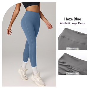 Leggings de Yoga para Mujer al por Mayor, Conjuntos Sólidos de Cintura Alta, de Secado Rápido, Ecológicos, Transpirables, Pantalones Deportivos para Entrenamiento y Fitness - Product Image 2