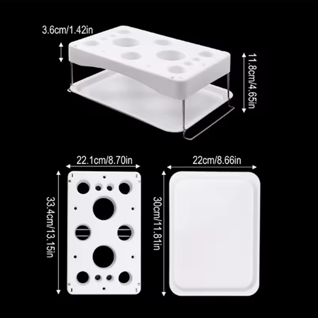 สีขาว-พร้อมถาด