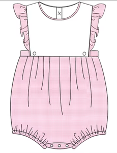 ชุดรอมเปอร์เด็กทารก แขนกุด ผ้าทอ สีชมพู แต่งระบาย สำหรับเด็กเล็กและเด็กโต ลดราคาช่วงซัมเมอร์ - Product Image 4