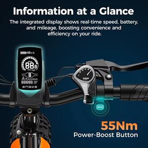 Vélo Électrique Adulte 20 Pouces Pneus Larges 48V Lithium 250W E-bike Urbain Hybride VTT Commuting Livraison Conduite Usine UE Royaume-Uni - Product Image 5