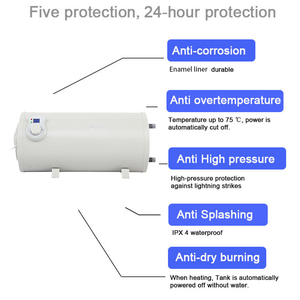 Mini chauffe-<span class=keywords><strong>eau</strong></span> électrique à accumulation 6L/10L en verre, 12 V, <span class=keywords><strong>pour</strong></span> usage domestique et hôtelier - Product Image 5