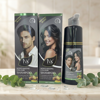 Sampo Pewarna Rambut Herbal Alami IVS Jahe Ginseng Coklat Hitam Permanen 3 in 1 Krim Herbal Alami OEM