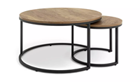 Table basse ronde en bois de chêne de meubles de salon modernes d'ambiance