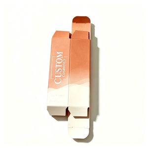 Boîte à rouge à lèvres personnalisée, orange terre cuite, manchon en papier écologique pour marques artisanales - Product Image 3