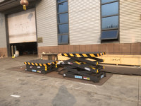 Plateforme élévatrice à ciseaux hydraulique électrique fixe certifiée CE, machine de levage industrielle robuste, capacité de levage de 0,5 à 50 tonnes