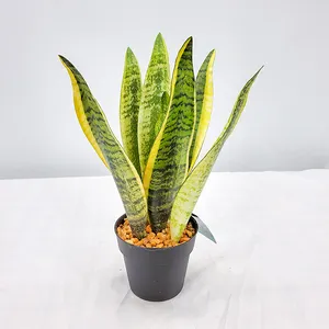 塑料人工盆景蛇植物/sansevieria/龙舌兰人工观赏植物，用于室内装饰人工植物