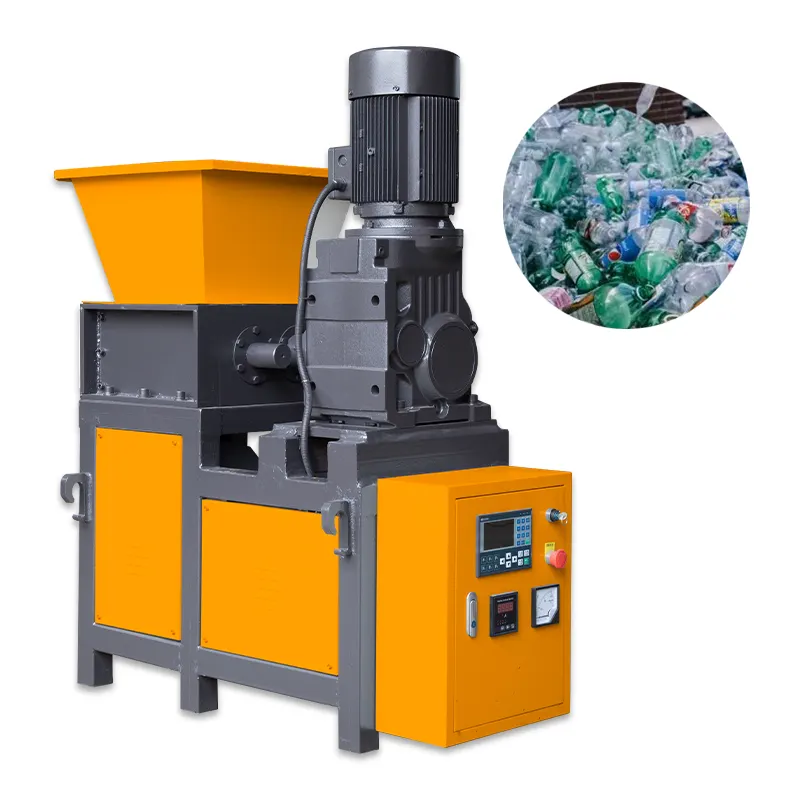 300 model double shaft Mini Shredding Machine Portable Plastic Shredder recycling machine with a set of blades