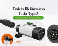 Adaptateur de charge portable pour VE, convertisseur NACS vers TYPE2 Tesla, IP54, ABS ignifuge, prise standard universelle pour véhicule électrique