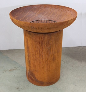Poêle d'extérieur multifonctionnel de haute qualité pour la cuisson au bois, en acier Corten, avec grill et <span class=keywords><strong>plancha</strong></span> - Product Image 6