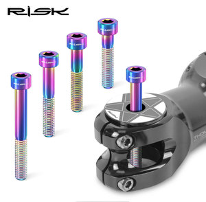 Rt040 risk M6 * 30/35/40/50mm Titan xe đạp Tai nghe bu lông gấp đường MTB xe đạp gốc ngã ba vít hiệu suất cao các bộ phận - Product Image 2