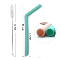 Qualité alimentaire BPA gratuit personnalisé réutilisable bébé silicone pliant pailles à boire