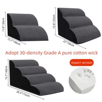 Accessoires pour chiens de compagnie : Rampes, escaliers et marches de luxe en mousse à mémoire de forme, amovibles, pour petits chiens, pour lit et intérieur