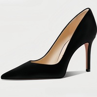 Chaussures de soirée à talons aiguilles fins et bout fermé pour femmes, style montant, design tendance, livraison directe d'usine