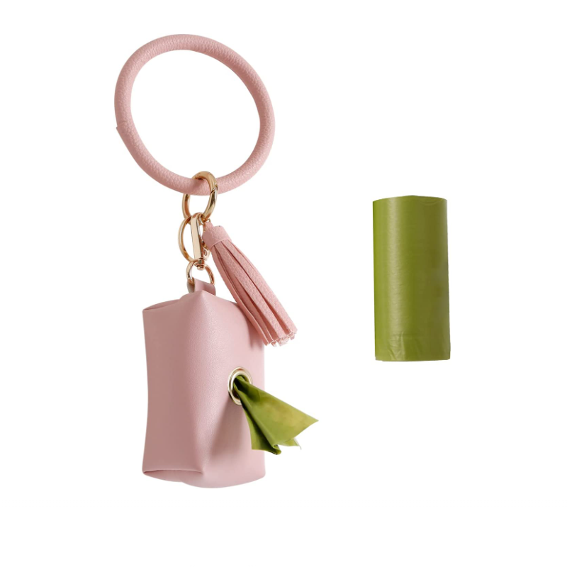 Portable PU Leather Dog Poop Bag