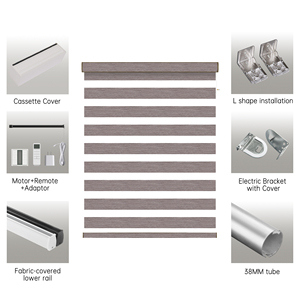 Persianas Zebra Motorizadas SAMADHI a Medida, Persianas Inteligentes para Ventanas con Control Remoto - Product Image 1