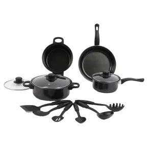 13 piece set cooking pot cookware set non stick pot soup pots frying pan with lid sleeping spoon