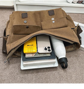 Sac messager unisexe en toile vintage, best-seller 2026, tendance <span class=keywords><strong>Instagram</strong></span> - Product Image 3