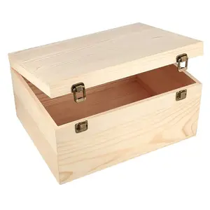 Scatola di legno di pino naturale scatola di legno fatta a mano fai da te scatola di legno di dimensioni personalizzate