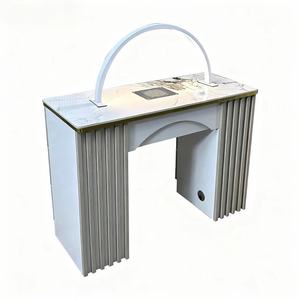 Table de manucure de luxe légère et puissante avec aspirateur intégré, modèle tendance pour une, deux ou trois personnes, et chaises - Product Image 3