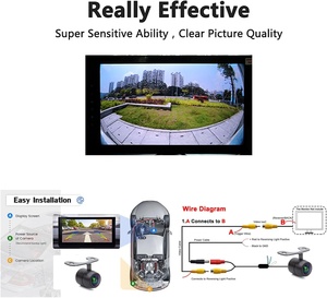 Telecamera Universale AHD 1080P Fisheye CCD 18.5mm Impermeabile con Ampio Angolo di Visione per Retromarcia e Parcheggio Auto - Product Image 5