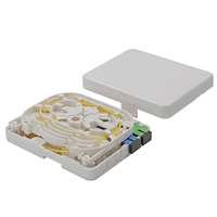 Prise murale à fibre optique ABS blanche de haute qualité SC APC UPC 2 ports terminaison FTTH pour équipement de câble à fibre compatible WiFi 4G