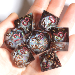 Set <span class=keywords><strong>di</strong></span> Dadi in Resina Liquida con Logo Personalizzato OEM ODM, Dadi Poliedrici con Bordi Affilati per Dungeons and Dragons, <span class=keywords><strong>Gioco</strong></span> da Tavolo, Vendita all'Ingrosso - Product Image 3