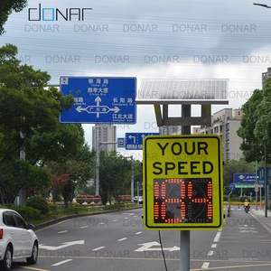 ป้ายเตือนความเร็วแบบเรดาร์ LED ระดับการป้องกันสูง โรงงานผลิตโดยตรง เซ็นเซอร์จราจร เรดาร์วัดความเร็วพลังงานแสงอาทิตย์ พร้อมหน้าจอแ<span class=keywords><strong>สด</strong></span>งผลแบบเคลื่อนไหว - Product Image 1