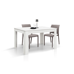 Mesa Extensible Veronica 120x80 en Melamina Blanco Fresno para Uso Interior - Product Image 1
