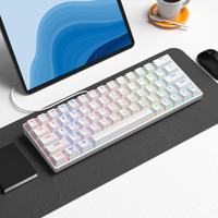 Mini 60% Gaming Keyboard RGB Backlit Compact Keyboard Ergonomic Mechanical Feel Office Mechanical Keyboard for Game