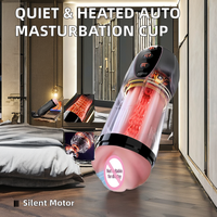 Godemiché Automatique en Gros pour Hommes, 10 Modes de Vibration, Silencieux, Réaliste, en TPE, Jouets Masculins avec Chauffage et Aspiration, OEM Disponible