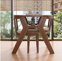 Ensemble Table et Chaises de Salle à Manger Moderne en Bois Peu Encombrant au Design Compact pour Cuisine ou Salle à Manger
