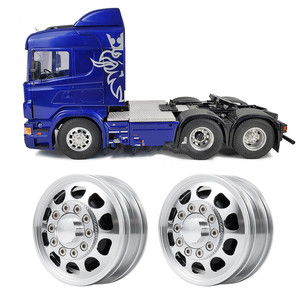 Moyeux de roue étroits de jantes avant en métal personnalisées pour remorque de tracteur de <span class=keywords><strong>camion</strong></span> RC 1/14 Tamiya <span class=keywords><strong>LESU</strong></span> - Product Image 5