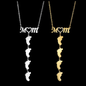 Collana Personalizzata in Acciaio Inossidabile con Design a Piede, Gioielli Fai-da-Te <span class=keywords><strong>per</strong></span> Donne, <span class=keywords><strong>Regalo</strong></span> <span class=keywords><strong>per</strong></span> la Festa della <span class=keywords><strong>Mamma</strong></span>, Collana '<span class=keywords><strong>Per</strong></span> <span class=keywords><strong>Mia</strong></span> <span class=keywords><strong>Mamma</strong></span>' - Product Image 1