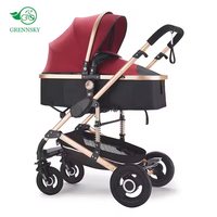 Poussette jumelle légère de luxe 3 en 1 Système de voyage Sièges d'auto pour bébé et poussette de transport pliable Combo