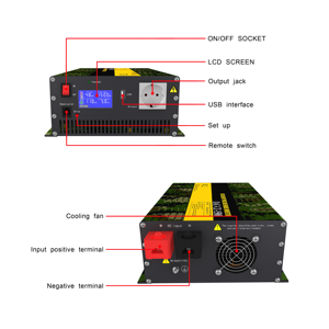 Convertisseur de courant NIUBAILE DAC-CZ-2000 2000W à onde sinusoïdale pure, convertisseur de courant <span class=keywords><strong>alternatif</strong></span> 48V vers <span class=keywords><strong>220V</strong></span> 60Hz monophasé, convertisseur de courant automobile industriel OEM personnalisé - Product Image 1