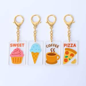 <b>Custom</b> Shape Acrylic Keychain Transparent Pendant Promotional Logo <b>Key</b> <b>Ring</b> - Product Image 1