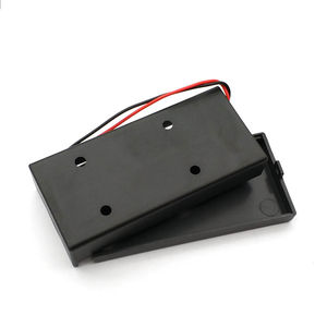 Kotak Penyimpanan Baterai 18650 Plastik Hitam Baru 3.7V untuk 2x18650 Kotak Tempat Baterai dengan 2 Slot Sakelar ON/OFF - Product Image 3