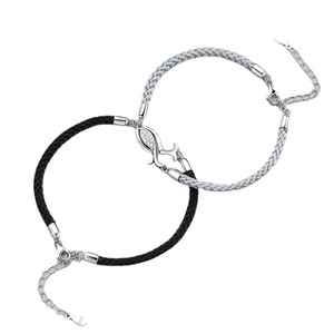 Fish Life With You <b>Couple</b> <b>Bracelet</b> Silver Plated Unisex Style Niche Jewelry Gift - Product Image 5