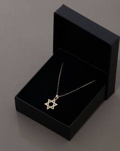 Ngôi sao vàng của David Vòng cổ <span class=keywords><strong>14k</strong></span> ngôi sao vàng rắn của David Vòng cổ jewish tối giản handmade trang sức vòng cổ cho phụ nữ - Product Image 6